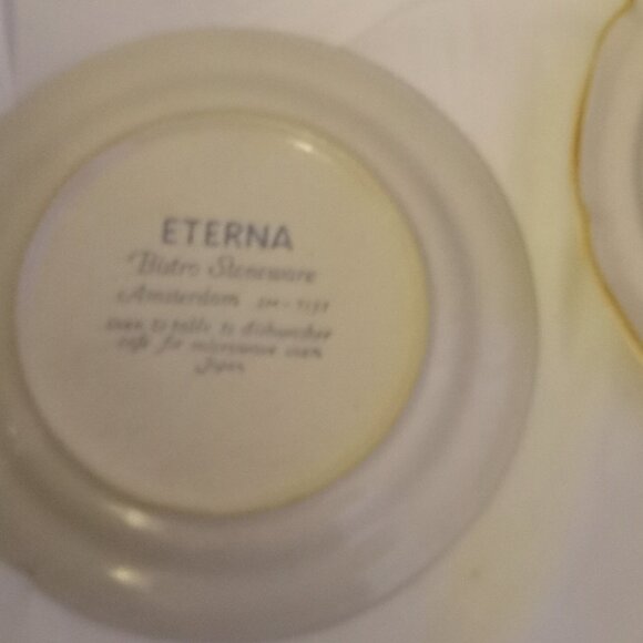 Eterna Bistro Stoneware Amsterdam vintage snack plates floral design - Picture 6 of 6